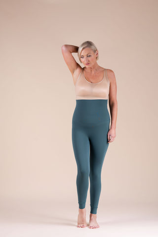 emerald green seamless shapewear leggings by luxeso clothing, tummy control