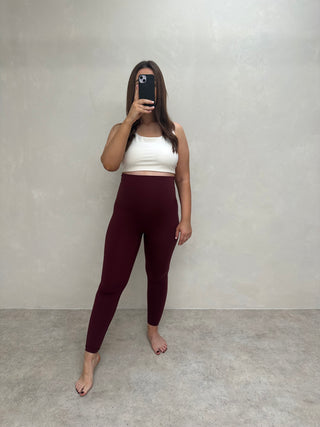 Seamless Luxe Leggings | Burgundy