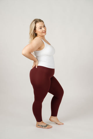 Seamless Luxe Leggings | Burgundy