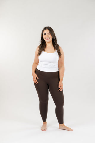 Seamless Luxe Leggings | Dark Chocolate