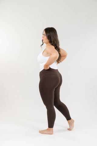 Seamless Luxe Leggings | Dark Chocolate