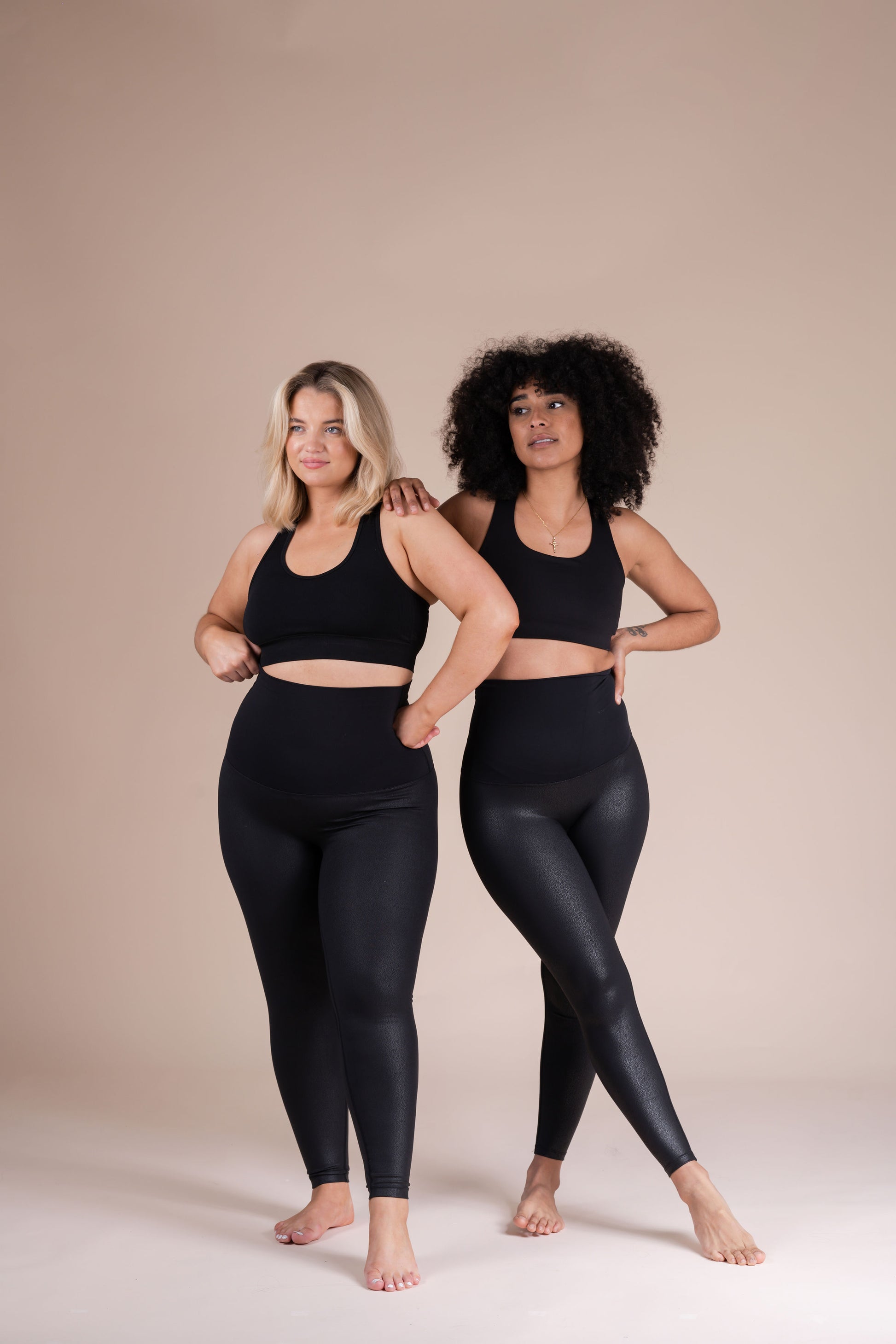 Leather Look Shapewear Leggings  Seamless & High Waisted – LUXESÓ CLOTHING